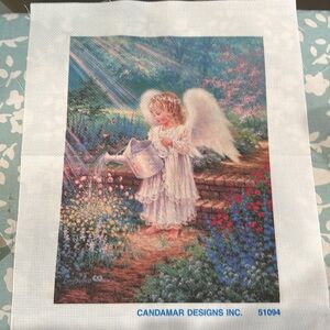 Candamar Designs Angel Watering Flowers Cross Stitch